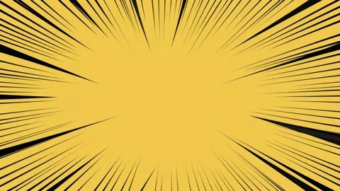 Yellow comic burst background with radiating speed lines, abstract backdrop.. Stock Footage 342045012