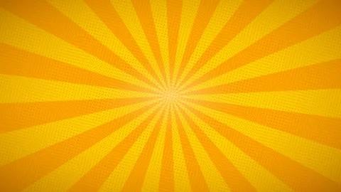 Yellow Comic Sunburst Halftone Background Stock Footage 341960994