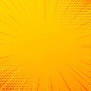 Yellow comic zoom lines background Stock Illustration