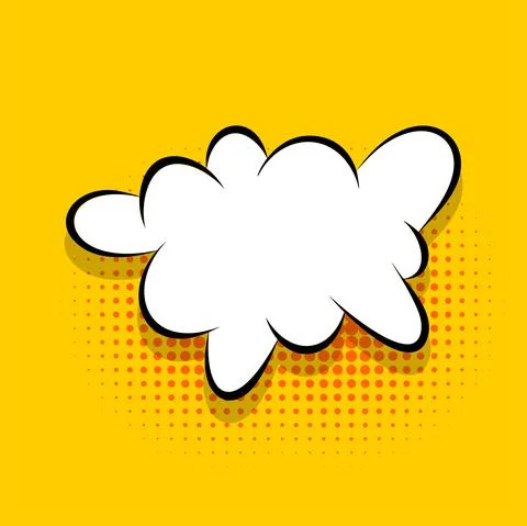 Yellow comics speech bubble for text イラスト素材