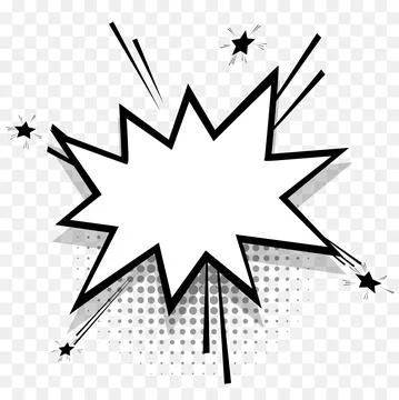 Yellow comics speech bubble for text Stock Illustration