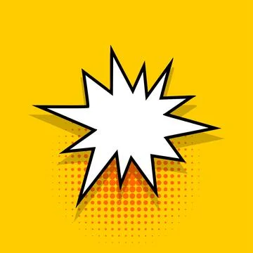 Yellow comics speech bubble for text Illustrazione stock