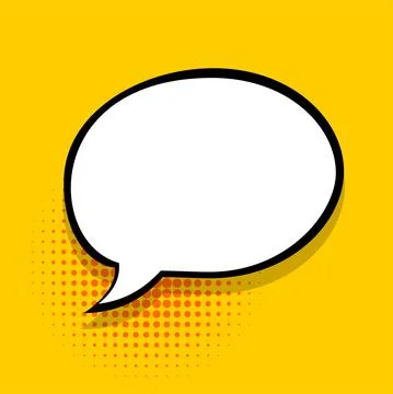 Yellow comics speech bubble for text イラスト素材