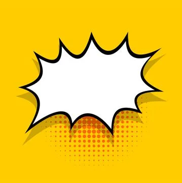 Yellow comics speech bubble for text イラスト素材
