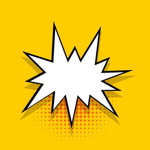 Yellow comics speech bubble for text Illustrazione stock
