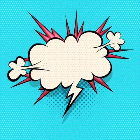 Yellow comics speech bubble for text Illustrazione stock