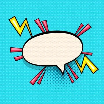 Yellow comics speech bubble for text Illustrazione stock