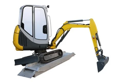 Yellow compact dredge Stock Photos