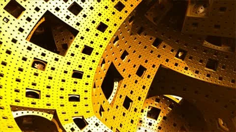 Yellow complex structures m1025 Stock Footage 10712820