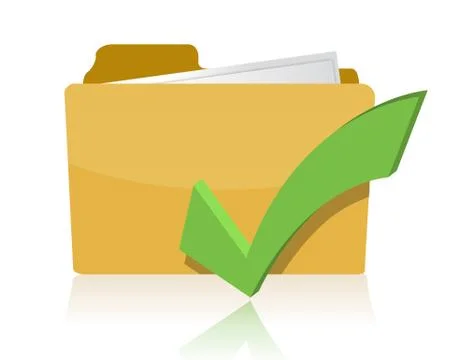 Yellow computer folder on white background. isolated 3d image 스톡 일러스트