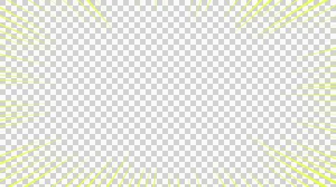 Yellow concentration lines on transparent background Stock Illustration