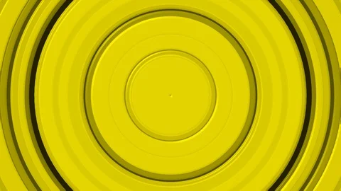 Yellow Concentric Circle move Stock Footage 100199634