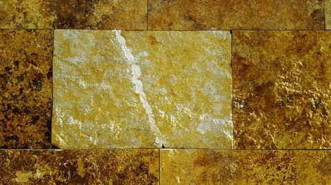 Yellow concrete wall background Stock Photos
