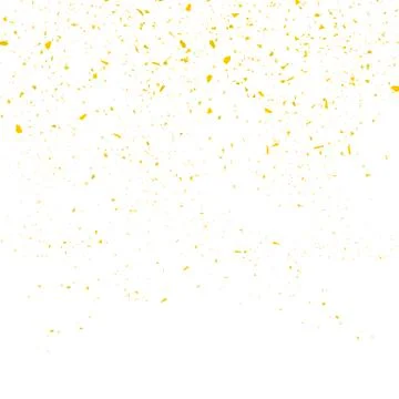 Yellow Confetti Seamless Pattern. Set of Particles. Stock Illustration