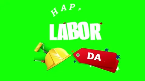 Yellow construction hard hat with red sale tag on green screen background Stock Footage 343908451
