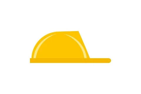 Yellow construction helmet icon Illustrazione stock
