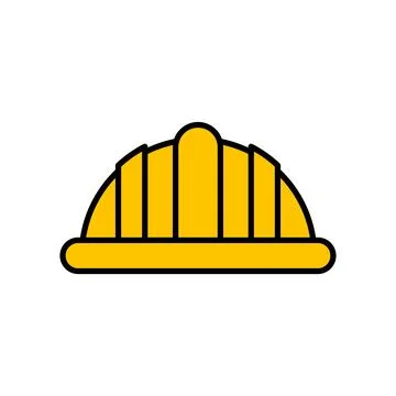 Yellow construction helmet icon イラスト素材