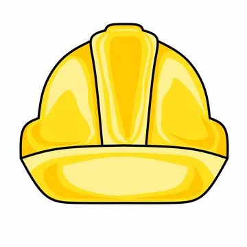 A yellow construction helmet Stock Illustration