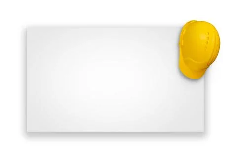 Yellow construction helmet Stock Photos
