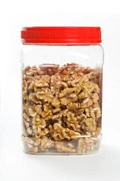 Yellow cooked walnut 스톡 사진