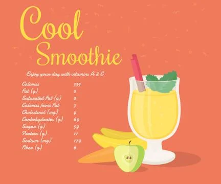 Yellow cool smoothie Stock Illustration