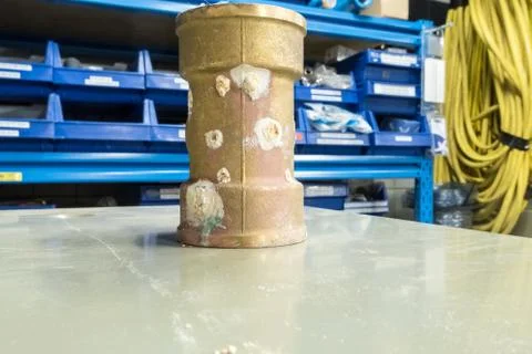 Yellow copper tee Stock Photos