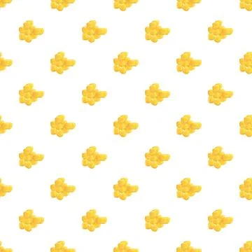 Yellow corn grains creating a seamless pattern Stock Illustration