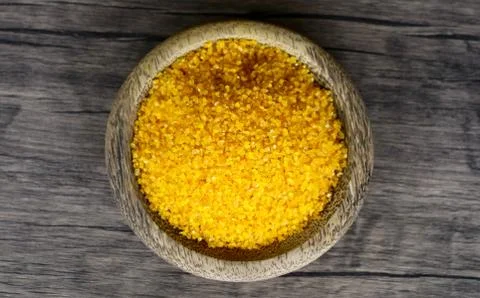 Yellow corn grits Stock Photos