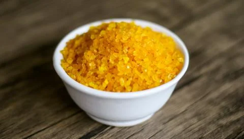 Yellow corn grits Stock Photos
