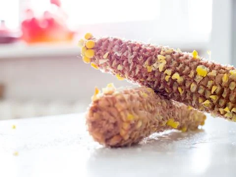 The yellow corn. Foto stock