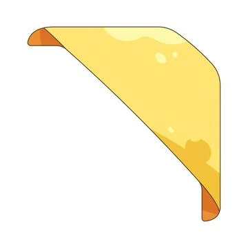 Yellow corner ribbon Stock Illustration