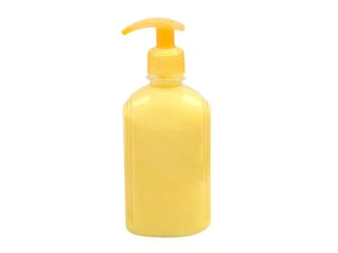 Yellow cosmetics container. Stock Photos