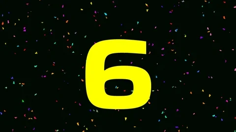 Yellow Countdown 10 to 1 With Colorful Confetti on Black Background 스톡 동영상 343026595