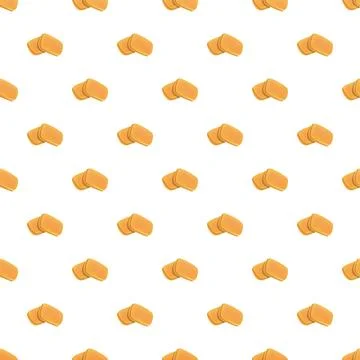 Yellow cracker biscuits pattern creating food background Stock Illustration