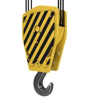 Yellow crane hook Stock Illustration