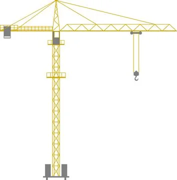 Yellow crane Stock Illustration
