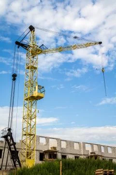 Yellow crane Stock Photos