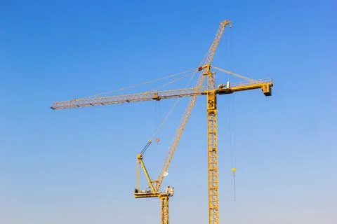 Yellow crane Stock Photos