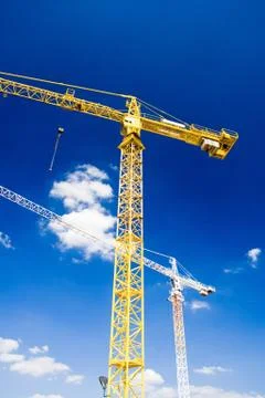 Yellow crane Stock Photos
