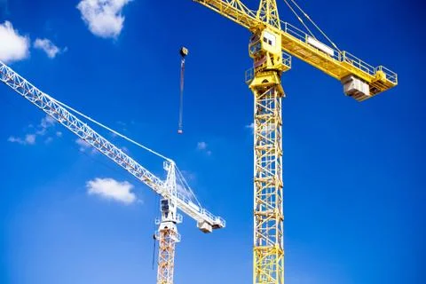 Yellow crane Stock Photos