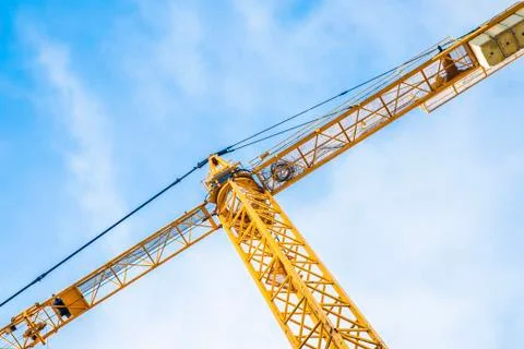 Yellow crane Stock Photos