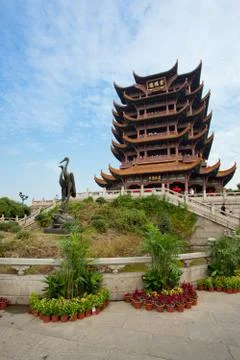 Yellow crane tower temple wuhan hubei china Stock Photos