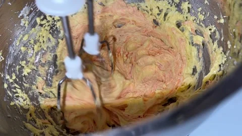 Yellow cream mixed with dye Video stock 230298284