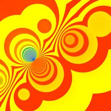Yellow creative abstract art background - circles Stock Illustration