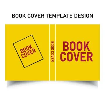 Yellow Creative Book Front cover Layout print ready template Design Stock Illustration