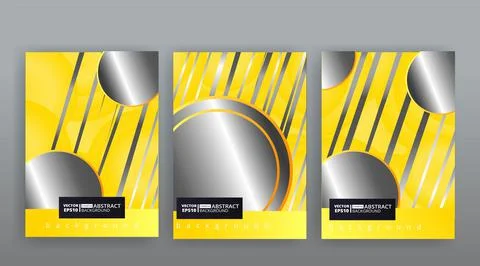 Yellow creative futuristic abstract vector background, dynamic modern yellow  Stock Illustration