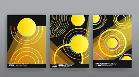 Yellow creative futuristic abstract vector background, dynamic modern yellow  Stock Illustration