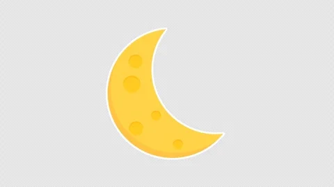 Yellow crescent moon 動画素材 335080263