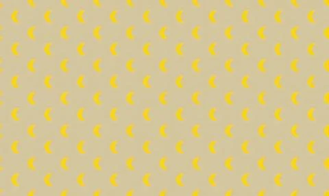 Yellow crescent moon pattern on light background Stock Illustration