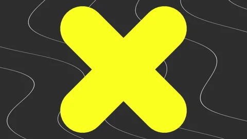 Yellow cross on white waves pattern with black gradient 動画素材 232834009